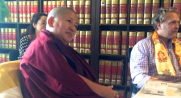 H.H. Khandro Rinpoche and Executive Director Jeff Wallman at TBRC