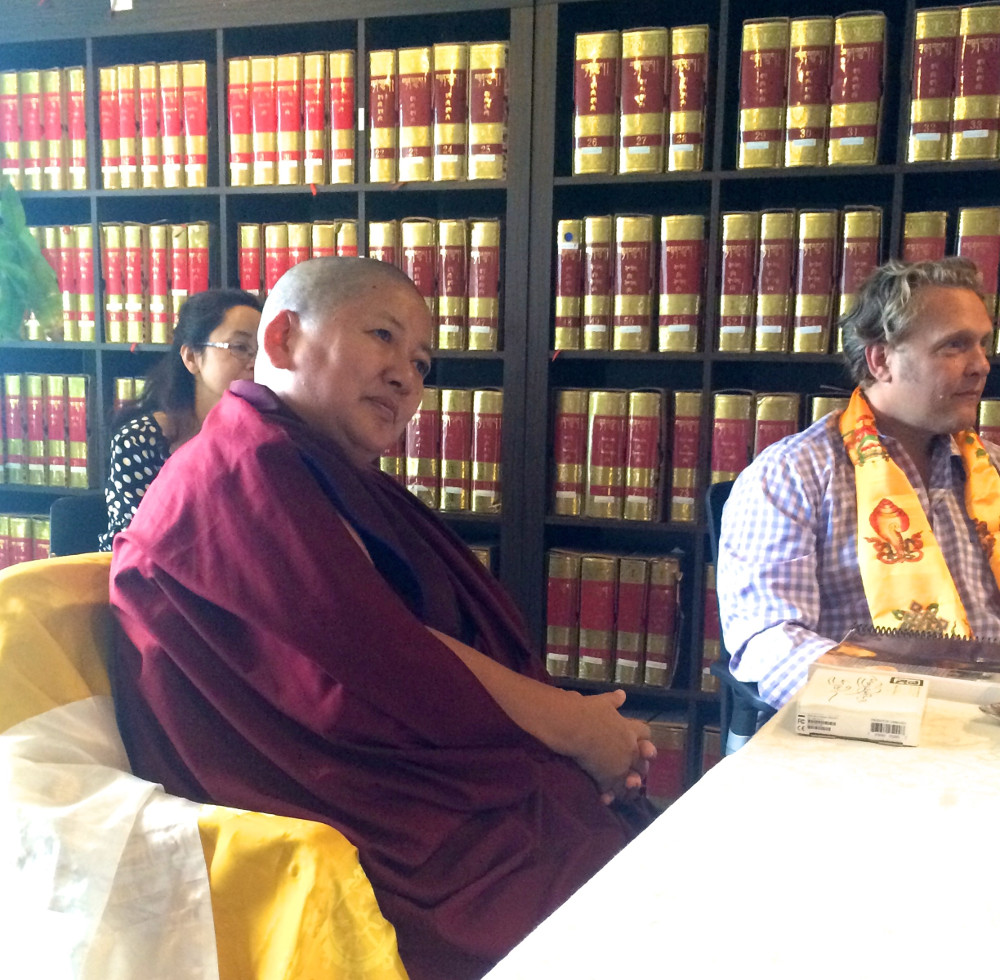H.H. Khandro Rinpoche and Executive Director Jeff Wallman at TBRC