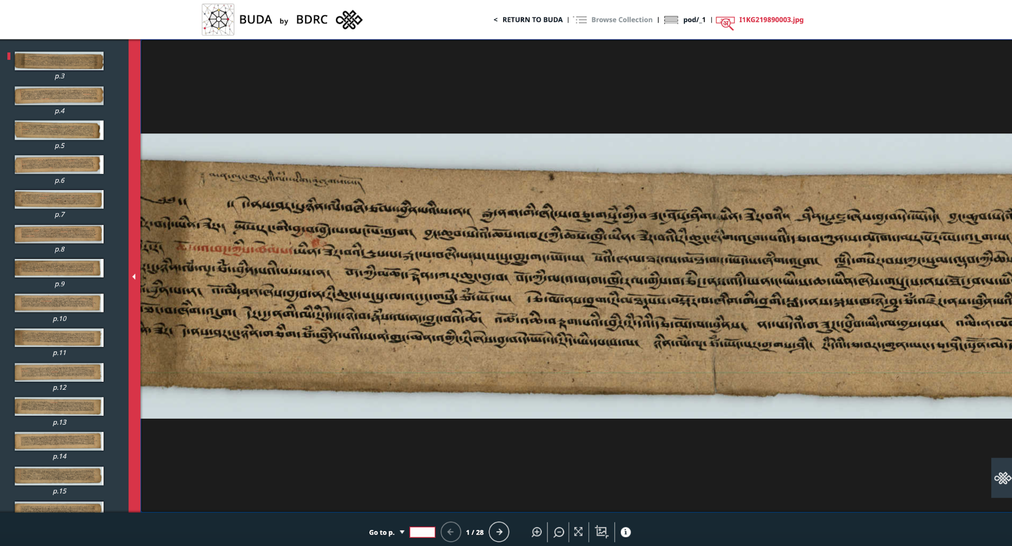 Image of the Page view of the IIIF viewer