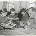 Gene Smith tutoring the children of HH Dagchen Rinpoche and HE Jamyang Dagmo Kushu in Seattle, 1960s